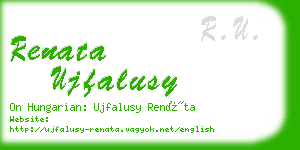 renata ujfalusy business card